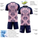Pink Jersey Geometric Shapes Soccer Sublimation Navy Custom Light Uniform Pink Jersey Geometric Shapes Soccer Sublimation Navy Custom Light Uniform