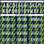 Sublimation White-Neon Custom Soccer Uniform Navy Zigzag Jersey Shape Green Sublimation White-Neon Custom Soccer Uniform Navy Zigzag Jersey Shape Green