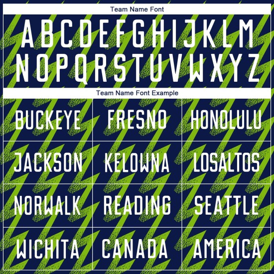 Sublimation White-Neon Custom Soccer Uniform Navy Zigzag Jersey Shape Green Sublimation White-Neon Custom Soccer Uniform Navy Zigzag Jersey Shape Green