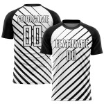Soccer Uniform Black Sublimation Jersey Custom White Soccer Uniform Black Sublimation Jersey Custom White