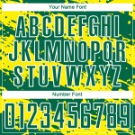 Green Soccer Splash Kelly Yellow-White Sublimation Jersey Light Custom Uniform