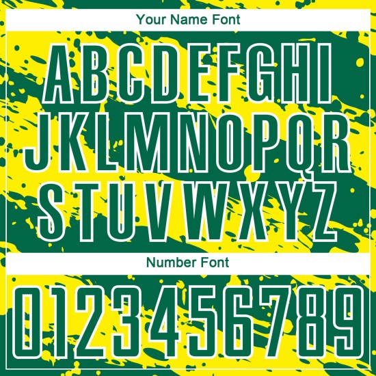 Green Soccer Splash Kelly Yellow-White Sublimation Jersey Light Custom Uniform