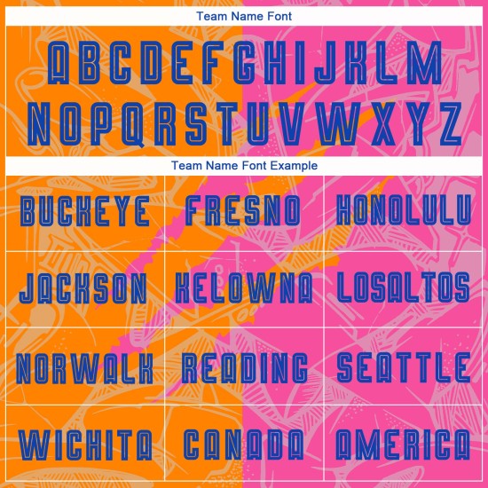 Soccer Uniform Custom Graffiti Orange-Pink Jersey Sublimation Scratch Royal Bay Pattern Soccer Uniform Custom Graffiti Orange-Pink Jersey Sublimation Scratch Royal Bay Pattern