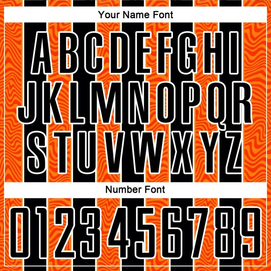 Black Soccer Jersey Uniform Orange-White Custom Line Sublimation