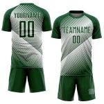 Soccer Jersey Custom Sublimation Line White Green Uniform