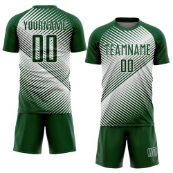 Soccer Jersey Custom Sublimation Line White Green Uniform