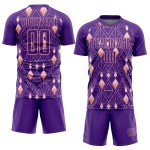 Shapes Geometric Light Soccer Pink Custom Uniform Jersey Purple Sublimation Shapes Geometric Light Soccer Pink Custom Uniform Jersey Purple Sublimation