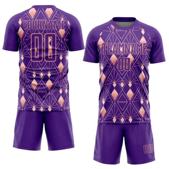 Shapes Geometric Light Soccer Pink Custom Uniform Jersey Purple Sublimation Shapes Geometric Light Soccer Pink Custom Uniform Jersey Purple Sublimation