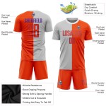 Jersey Soccer Orange-Purple Gray Custom Sublimation Uniform Split Fashion Jersey Soccer Orange-Purple Gray Custom Sublimation Uniform Split Fashion