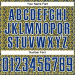 Custom Geometric Jersey Soccer Arrow Royal Yellow-White Uniform Sublimation Custom Geometric Jersey Soccer Arrow Royal Yellow-White Uniform Sublimation