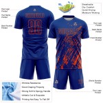 Royal Custom Splash Orange Sublimation Uniform Jersey Soccer Royal Custom Splash Orange Sublimation Uniform Jersey Soccer