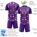 Shapes Geometric Light Soccer Pink Custom Uniform Jersey Purple Sublimation Shapes Geometric Light Soccer Pink Custom Uniform Jersey Purple Sublimation