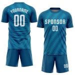 Jersey Soccer White Sublimation Uniform Custom Teal Jersey Soccer White Sublimation Uniform Custom Teal