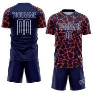 Abstract Soccer Network Jersey Custom Orange-White Splash Navy Sublimation Uniform Abstract Soccer Network Jersey Custom Orange-White Splash Navy Sublimation Uniform