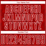 Sublimation Custom White Jersey Red Soccer Uniform Line