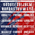 Graffiti Custom Scratch Uniform Jersey Sublimation Red-Navy Pattern USA Soccer