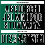 Kelly Green-White Uniform Line Gradient Custom Black Jersey Sublimation Soccer Kelly Green-White Uniform Line Gradient Custom Black Jersey Sublimation Soccer