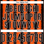 Black Jersey Line Orange-White Uniform Sublimation Custom Soccer