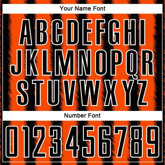 Black Jersey Line Orange-White Uniform Sublimation Custom Soccer