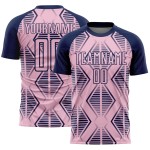 Pink Jersey Geometric Shapes Soccer Sublimation Navy Custom Light Uniform Pink Jersey Geometric Shapes Soccer Sublimation Navy Custom Light Uniform