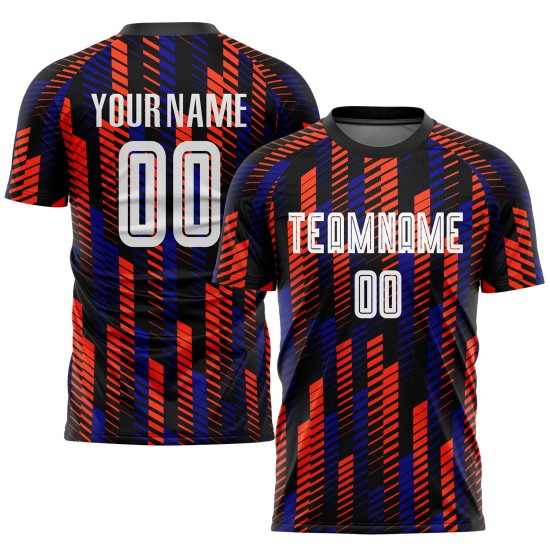 Soccer Uniform Custom White-Orange Sublimation Black Jersey Soccer Uniform Custom White-Orange Sublimation Black Jersey