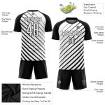 Soccer Uniform Black Sublimation Jersey Custom White Soccer Uniform Black Sublimation Jersey Custom White