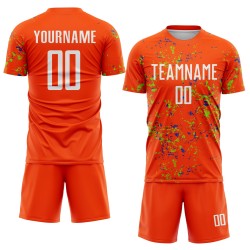 Jersey Uniform Custom Sublimation Blue Neon Fragment Orange Abstract Soccer Green-Thunder Art