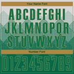 Soccer Green-Old Uniform Sublimation Gold Custom Kelly White Jersey