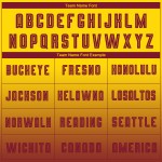 Sleeve Fashion Custom Long Uniform Fade Soccer Sublimation Jersey Crimson Gold Sleeve Fashion Custom Long Uniform Fade Soccer Sublimation Jersey Crimson Gold