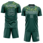 Sublimation Green-Gold Green Jersey Custom Kelly Kelly Uniform Soccer Sublimation Green-Gold Green Jersey Custom Kelly Kelly Uniform Soccer
