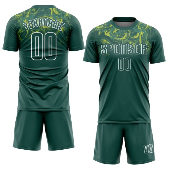Sublimation Green-Gold Green Jersey Custom Kelly Kelly Uniform Soccer Sublimation Green-Gold Green Jersey Custom Kelly Kelly Uniform Soccer