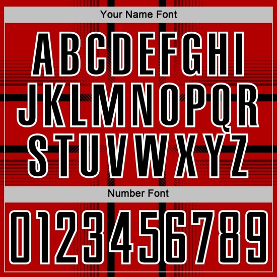 Jersey Custom Lines Soccer Sublimation Red Black-White Uniform