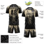 Cream Sublimation Custom Jersey City Soccer Black Uniform