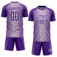 Custom White Lines Sublimation Uniform Jersey Soccer Purple Custom White Lines Sublimation Uniform Jersey Soccer Purple