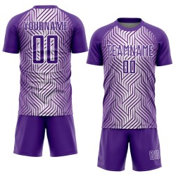 Custom White Lines Sublimation Uniform Jersey Soccer Purple Custom White Lines Sublimation Uniform Jersey Soccer Purple