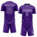 Uniform Soccer Jersey Geometric White Custom Shape Sublimation Purple Uniform Soccer Jersey Geometric White Custom Shape Sublimation Purple