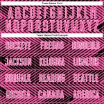 Custom Pink Uniform Soccer Sublimation Jersey Black-White Line