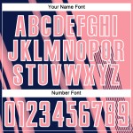 Jersey Pink Soccer Sublimation Lines Sports Uniform Medium Navy-White Custom