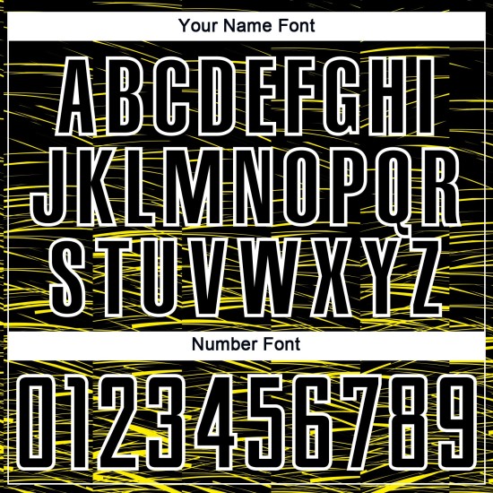 Custom Light Line Uniform Yellow-White Jersey Black Soccer Sublimation