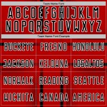 Jersey Custom Lines Soccer Sublimation Red Black-White Uniform