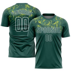 Sublimation Green-Gold Green Jersey Custom Kelly Kelly Uniform Soccer