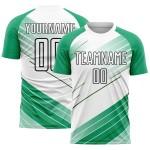 Uniform Sublimation Jersey Kelly Soccer Green Custom White-Black Uniform Sublimation Jersey Kelly Soccer Green Custom White-Black