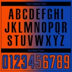 Fashion Soccer Custom Uniform Thunder Sublimation Jersey Gradient Orange-Black Blue