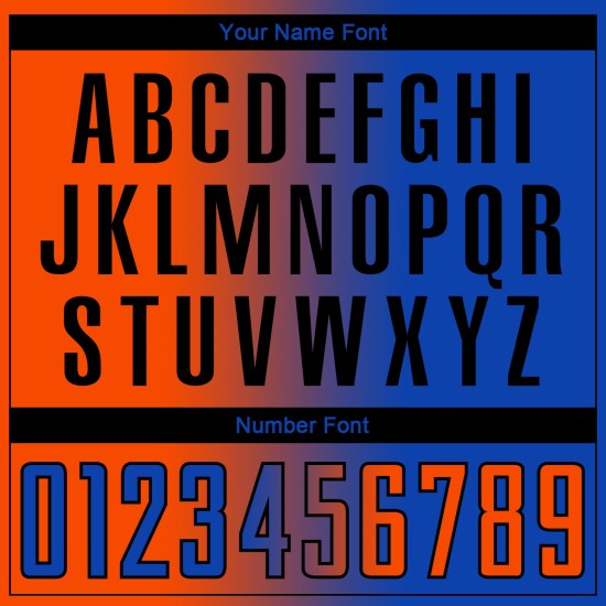 Fashion Soccer Custom Uniform Thunder Sublimation Jersey Gradient Orange-Black Blue