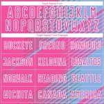 Soccer Uniform Sublimation Light Blue Custom Line Pink-White Jersey Soccer Uniform Sublimation Light Blue Custom Line Pink-White Jersey