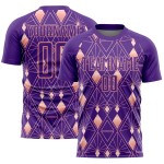 Shapes Geometric Light Soccer Pink Custom Uniform Jersey Purple Sublimation Shapes Geometric Light Soccer Pink Custom Uniform Jersey Purple Sublimation