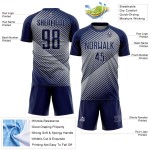 Soccer Line Gray Custom Sublimation Navy Uniform Jersey